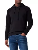 Bluzy męskie - Jack&JONES męska bluza z kapturem JCOSTAPLE Quilt Sweat Hooded Sweatshirt, czarna/szczegóły: nadruk z logo, XL - miniaturka - grafika 1