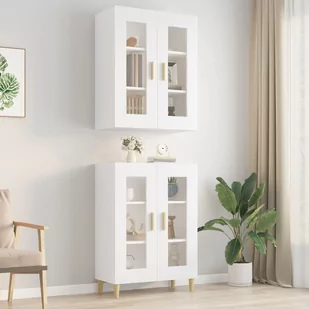 Lumarko Szafka wisząca, biała, 69,5x34x90 cm - Szafki do salonu - miniaturka - grafika 1