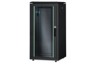 Digitus Szafa sieciowa stojąca Unique 19" 26U rack 600x1000, drzwi przód szyba, czarny, 800kg - Tuning komputera - akcesoria - miniaturka - grafika 1