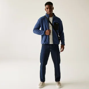 Regatta Polar męski rozsuwany Frankie Niebieski, Rozmiar: 5XL - Bluzy sportowe męskie - miniaturka - grafika 1