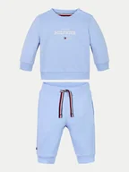 Komplety dla niemowląt - Tommy Hilfiger Dres Monotype Logo KN0KN01978 Błękitny Regular Fit - miniaturka - grafika 1