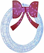 Ozdoby bożonarodzeniowe - vidaXL Wianek Ze LED Lights Niebieski 120 cm Akryl - miniaturka - grafika 1