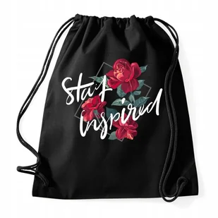 WOREK PLECAK CZARNY Na Prezent Zakupy Wycieczkę STAY INSPIRED Dziewczęce Wz - Plecaki worki WOREK PLECAK CZARNY Na Prezent Zakupy Wycieczkę STAY INSPIRED Dziewczęce Wz - Plecaki worki - miniaturka - grafika 1