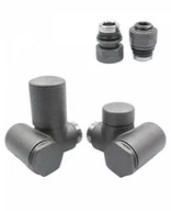 Zawory i kraniki - Zawór regulacyjny do grzałki Integra lewy GZ1/2 grafit strukturalny - miniaturka - grafika 1