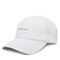 Czapki damskie - Czapka z daszkiem Calvin Klein Jeans Printed Monologo Cap LV04K5027G Biały - miniaturka - grafika 1