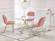 Stoły - Elior Okrągły stół glamour Ivo - złoty - miniaturka - grafika 1