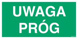 AC021 UWAGA PRÓG, KS - FOLIA PODŁOGOWA FOTOLUMINESCENCYJNA; (600X300MM) - Systemy ekspozycyjne i znaki informacyjne - miniaturka - grafika 1