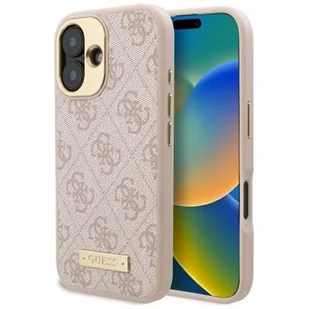 Etui GUESS 4G Logo Plate MagSafe do Apple iPhone 16 Różowy | Bezpłatny transport - Etui i futerały do telefonów Etui GUESS 4G Logo Plate MagSafe do Apple iPhone 16 Różowy | Bezpłatny transport - Etui i futerały do telefonów - miniaturka - grafika 1