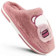 Kapcie damskie - Kapcie Dziecięce Cieple Domowe Miś z Plecakiem Czerwone 30/31 - miniaturka - grafika 1