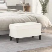 Ławki do przedpokoju - Lumarko Ławka, kremowa, 70x35x41 cm, tapicerowana sztuczną skórą - miniaturka - grafika 1