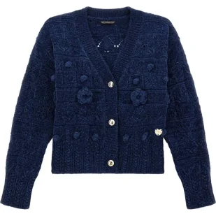 Guess Kardigan Regular Fit - Swetry dla dziewczynek - miniaturka - grafika 1