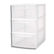 Szafki biurowe - Szafka modułowa EDA, 3 szuflady, biała - miniaturka - grafika 1