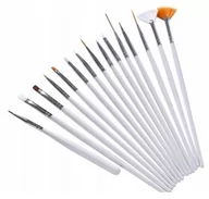 Akcesoria do paznokci - Deni Carte Pędzel Pędzelki Do Zdobień Paznokci Zestaw 15SZT - miniaturka - grafika 1