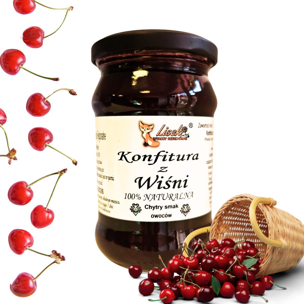 KONFITURA WIŚNIOWA z Podhala 370g – Naturalna, do serów i deserów