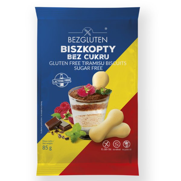 Bezglutenowe biszkopty bez cukru 85g Bezgluten