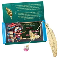 Zestawy upominkowe - Prezent dla Nauczycielki DZIEŃ NAUCZYCIELA Kartka Czekolada Zakładka - miniaturka - grafika 1