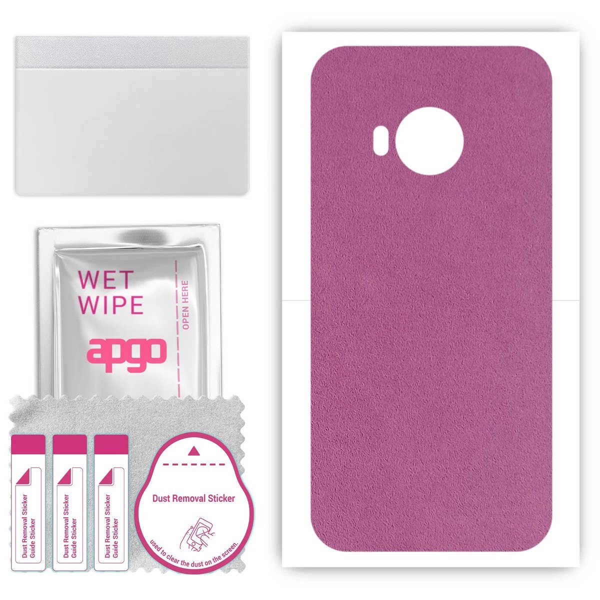 Folia naklejka skórka strukturalna na TYŁ Zamsz do HTC One S9 - Zamsz Fioletowy - apgo SKINS