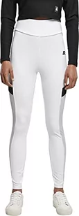 STARTER BLACK LABEL Damskie legginsy sportowe z wysokim stanem, biały/czarny, M - Legginsy - miniaturka - grafika 1