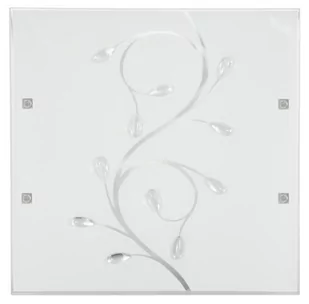Candellux Lighting kwadratowy plafon FONTANA 10-61133 szklana lampa sufitowa 30cm nowoczesna z aplikacją 10-61133 - Lampy sufitowe - miniaturka - grafika 1