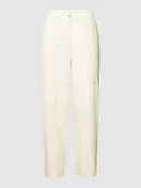 Spodnie damskie - Spodnie z wpuszczanymi kieszeniami w stylu francuskim - miniaturka - grafika 1