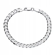 Bransolety męskie - Bransoletka Srebrna Męska Srebro 925 Pancerka 5Mm Diamentowana Pełna - miniaturka - grafika 1