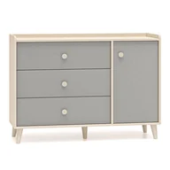 Zestawy mebli dla dzieci - Komoda młodzieżowa MEVEL 05 Szary, piaskowy beż - miniaturka - grafika 1
