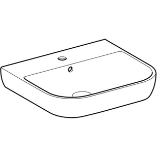 Geberit Smyle Umywalka wisząca 60x48 cm biała z powłoką KeraTect 500.228.01.8 - Umywalki - miniaturka - grafika 2