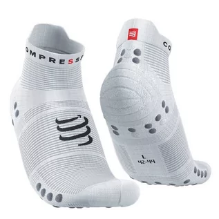 Skarpetki damskie - Compressport Pro Racing V4.0 Run Low Socks, biały T3 | EU 42-44 2022 Skarpety do biegania XU00047B_010_0T3 - grafika 1
