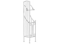 Stojaki i wieszaki na papier toaletowy - Metalowy Stojak Na Papier Toaletowy Biały Brisa - miniaturka - grafika 1