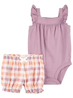Body dla niemowląt - carter's 2-częściowy zestaw w kolorze fioletowo-pomarańczowym - grafika 1