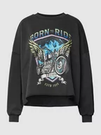 Bluzy damskie - Bluza o kroju oversized z nadrukiem z motywem model ‘LUCINDA’ - miniaturka - grafika 1