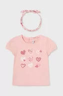 Bluzki dla dziewczynek - Mayoral bluzka niemowlęca kolor różowy z nadrukiem - miniaturka - grafika 1