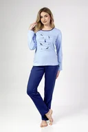 Piżamy damskie - REGINA PIŻAMA DAMSKA BIG 668 3XL NIEBIESKI - miniaturka - grafika 1