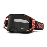 Gogle i okulary motocyklowe - Gogle MX Oakley Heritage Airbrake Eddie - Dark Grey Czerwony Eddie - miniaturka - grafika 1
