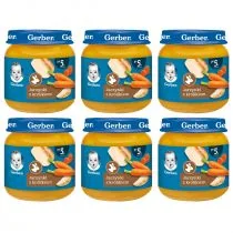 Gerber Obiadek jarzynki z królikiem dla niemowląt po 5 miesiącu zgrzewka 6 x 125 g - Dania dla dzieci - miniaturka - grafika 1