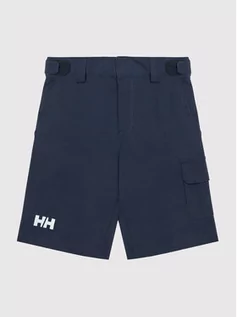 Spodenki damskie - Helly Hansen Szorty materiałowe Cargo 41592 Granatowy Regular Fit - grafika 1