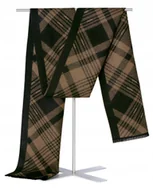 Apaszki i szaliki męskie - SZAL Szalik Męski Zimowy Ciepły BEŻOWO - CZARNY w Kratę Pako Jeans - miniaturka - grafika 1