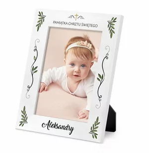 Ramka na zdjęcia biała z nadrukiem dla dziewczynki na chrzest - Ramki na zdjęcia Ramka na zdjęcia biała z nadrukiem dla dziewczynki na chrzest - Ramki na zdjęcia - miniaturka - grafika 1