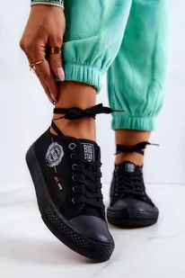 Damskie Tenisówki Trampki BIG STAR JJ274A256 Czarne-36 - Trampki damskie - miniaturka - grafika 1