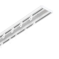 Akcesoria do wystroju okien - Szyna sufitowa 2-torowa 250 cm biała aluminiowa z akcesoriami Inspire - miniaturka - grafika 1