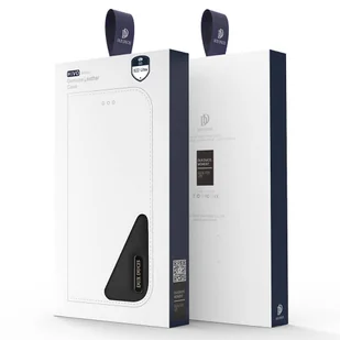 Dux Ducis Hivo skórzane etui z klapką pokrowiec ze skóry naturalnej portfel na karty i dokumenty Samsung Galaxy S22 Ultra niebieski - Etui i futerały do telefonów - miniaturka - grafika 5