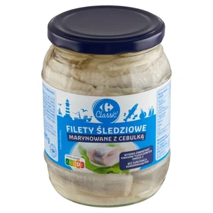 Carrefour Classic Filety śledziowe marynowane z cebulką 650 g - Konserwy i dania rybne - miniaturka - grafika 1