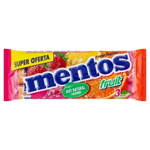 Mentos Frucht Kaubonbon 3x38 g - Inne słodycze - miniaturka - grafika 1