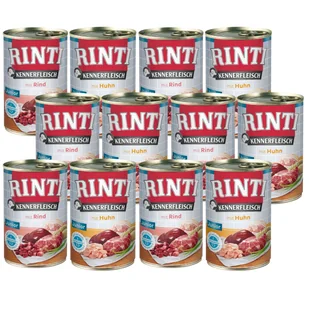 Rinti Kennerfleisch Junior karma mokra dla psa Mix Smaków 12x400g - Mokra karma dla psów - miniaturka - grafika 1