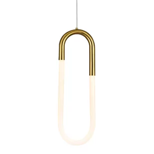 Wisząca lampa metalowa NEXUS AZ5740 Azzardo LED 9W 3000K owalna złota - Lampy sufitowe - miniaturka - grafika 1