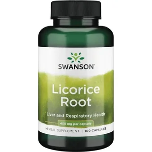 Swanson Swanson Korzeń Lukrecji 450 mg 100 kapsułek - Suplementy naturalne - miniaturka - grafika 1