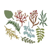 Scrapbooking - Zestaw wykrojników dpCraft kwiaty i gałązki 9 szt. - miniaturka - grafika 1