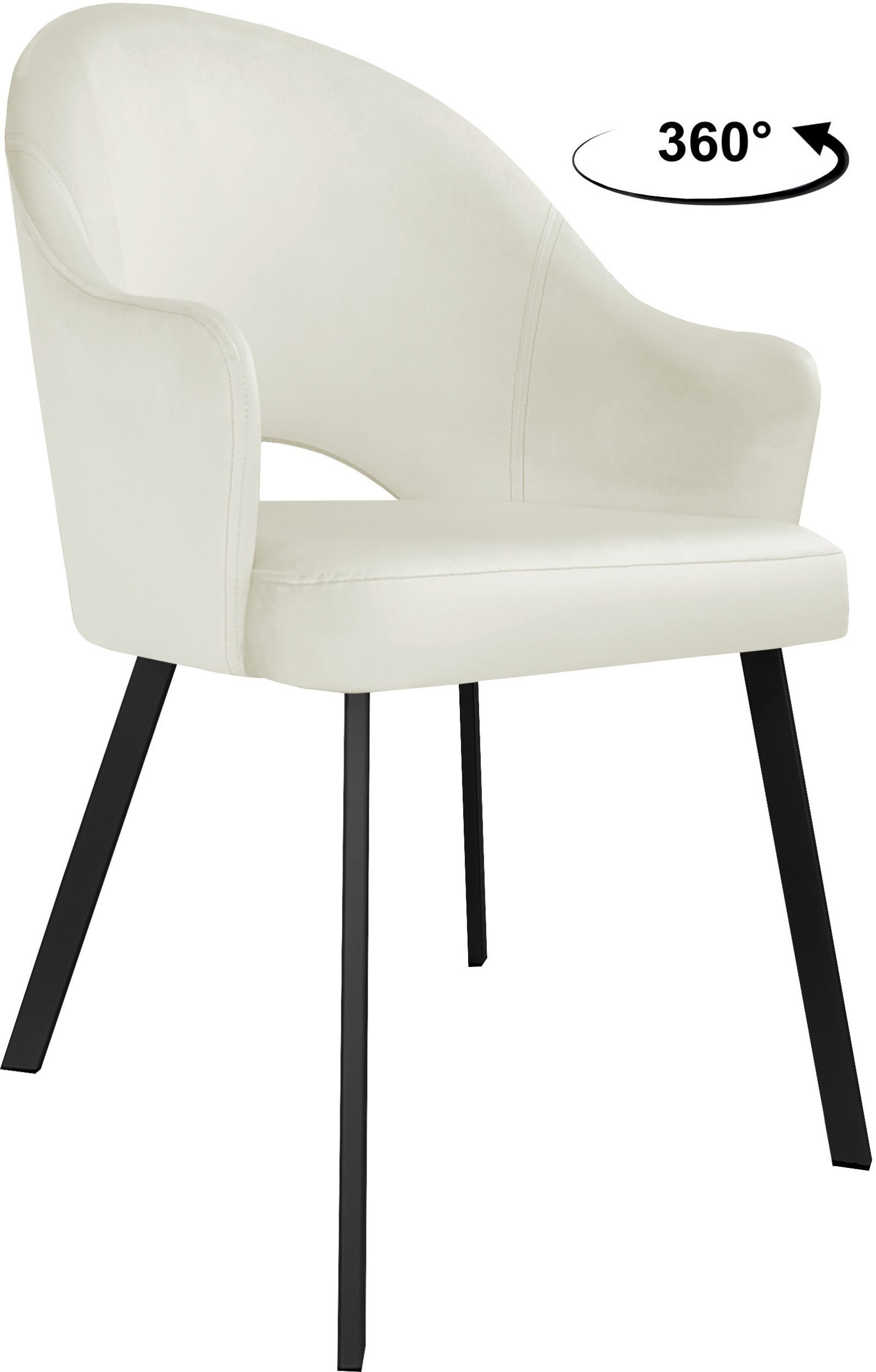 Krzesło obrotowe Velvet podstawa Profil czarna MG50