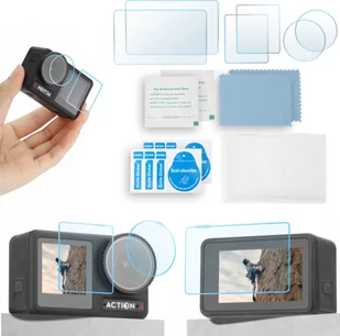 SunnyLife SZKŁO HARTOWANE NA OBIEKTYW I EKRAN DO DJI OSMO ACTION 4 - 6 SZT. - Akcesoria do drona - miniaturka - grafika 1