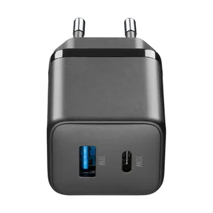 Cellularline Multipower Micro GaN - Ładowarka sieciowa USB-C & USB-A Power Delivery 30W (czarny) - Pozostałe akcesoria do telefonów - miniaturka - grafika 2